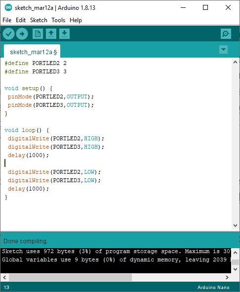 Arduino Nano koda