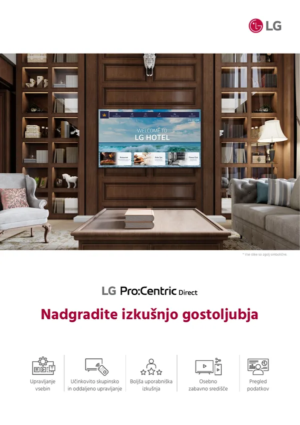 Naslovnica prospekta LG Pro:Centric Direct v slovenščini