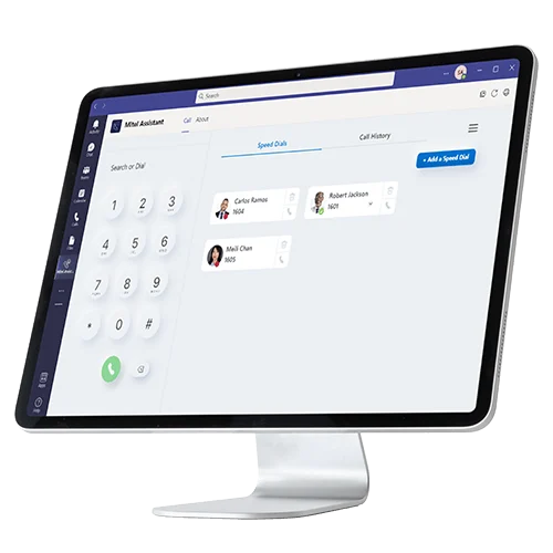 Mitel telefonija v aplikaciji Microsoft Teams na namiznem zaslonu