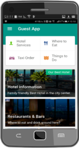 HSC guest app on a smartphone